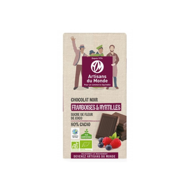 Chocolat Noir Bio Fruits rouges